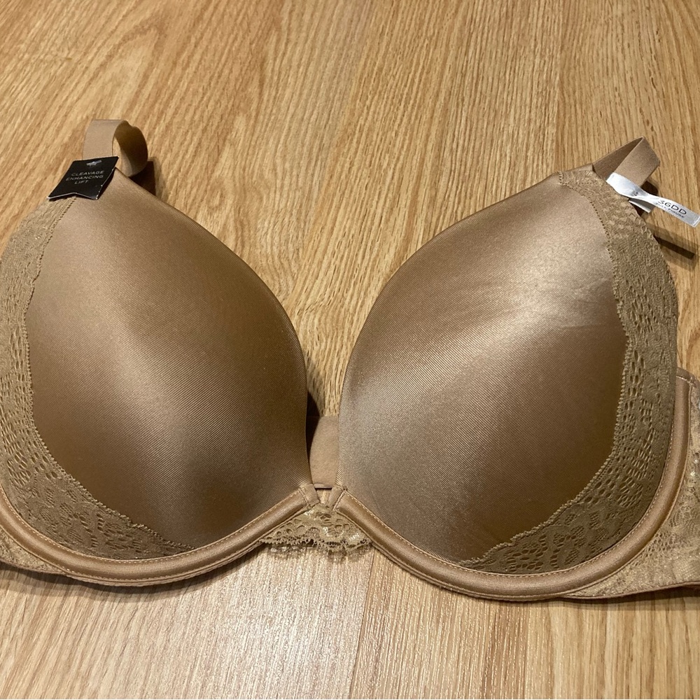 Ambrielle Tan Lace Bra